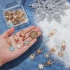PH PandaHall 20pcs Snowflake Keychains 4 Style Christmas Enamel Snowflake