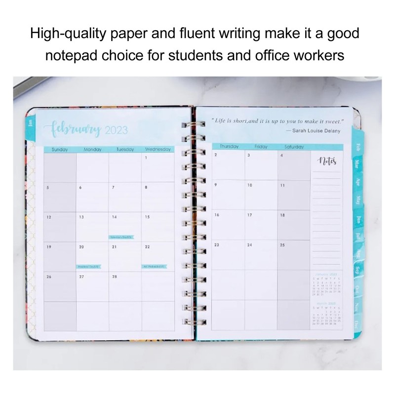 Goal Planner A5 Exquisite Design Premium Paper Spiral Notebook Schedule