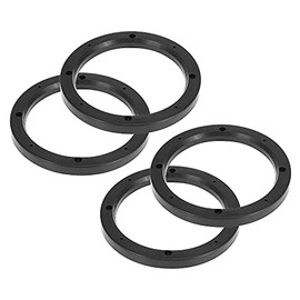 X AUTOHAUX 4pcs for 6.5 Inch Car Universal Speaker Spacer Plastic Adapter Bracket Ring 139mm ID Black Hollow