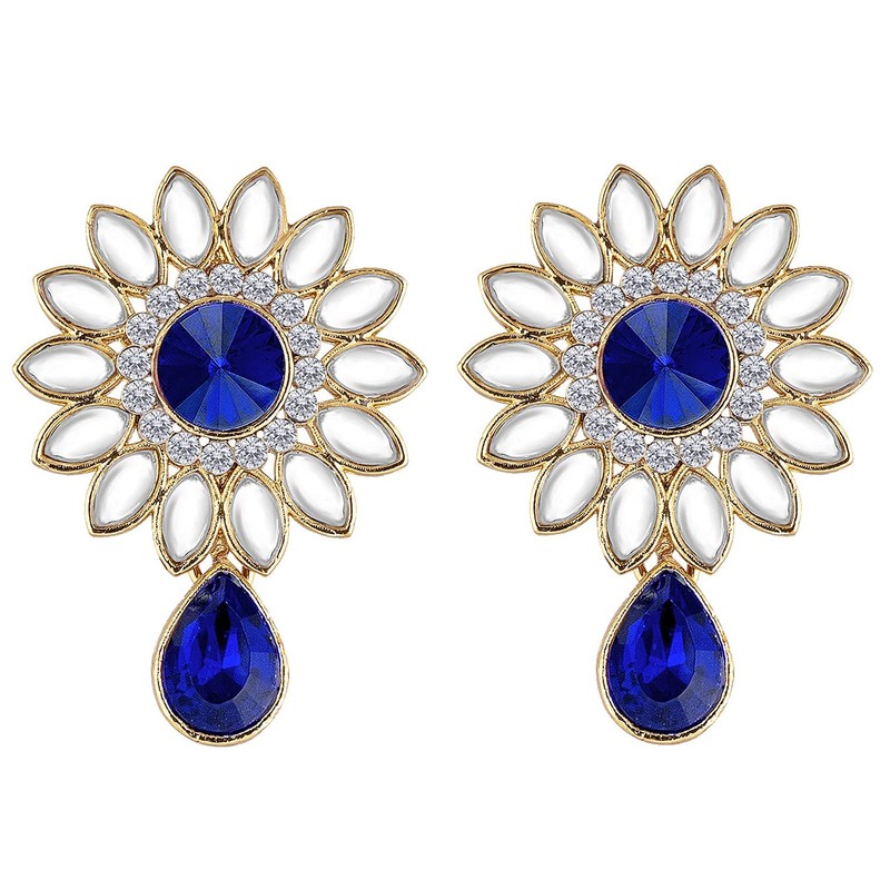 Aheli Kundan Pearl Choker Multi Layered Collar Aretes Set Joyería
