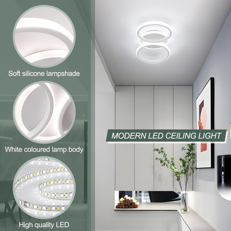 ElDISUNY Modern LED Ceiling Lights, 30W Round Ceiling Lights Fixture