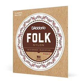 D'Addario Set Clásico de Guitarra Folk Blk 8020 Bola (EJ34)