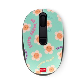 Legami - Wireless Mouse with Ultra Compact USB Receiver, Daisy Design, 3 Speed Options, ABS Material, Wireless Connection up to 10 m