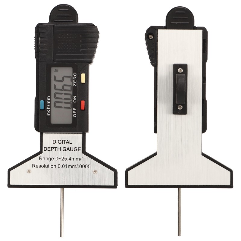 Digital Tyre Tread Depth Gauge Inch mm Conversion 0‑25.4mm Range