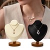 Oirlv Solid Wood Necklace Display Bust Necklace Display Stand