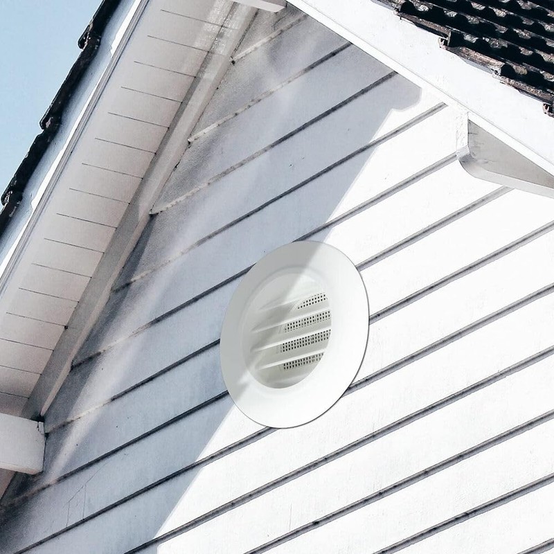 ABS Round Air Soffit Vents Louver Grille Cover with Built-in