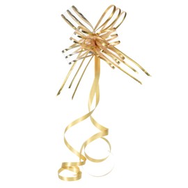 M METERXITY 40 Pack Chiffon Pull Bows - Presents Wrap String Bow, (2.4" Gold Tone)
