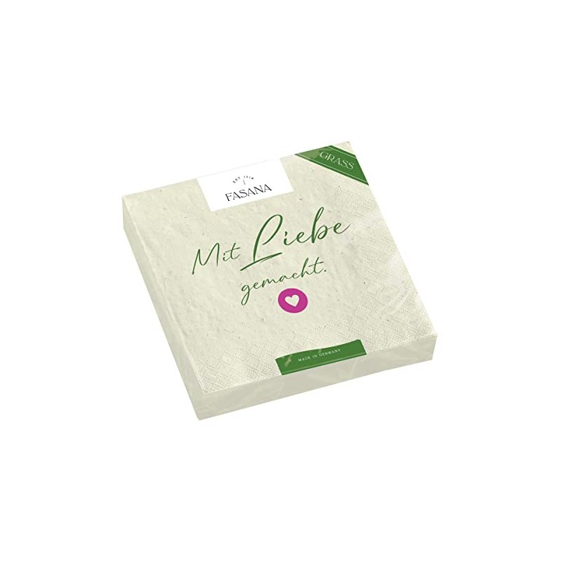 20 Napkins from Sustainable Production Made with Love Heart |