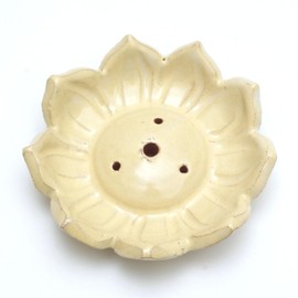 OVER-9 Incense Stand, Incense Stand, Ash Spill Proof, Tibetan Incense, Five Elements, Cream Yellow