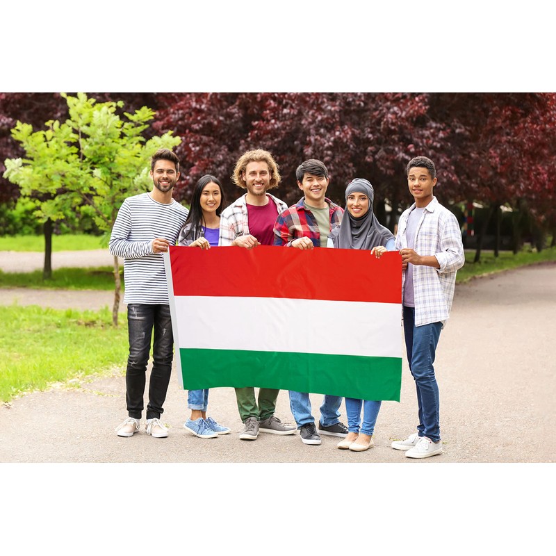DANF Hungary Flag 3x5 Ft Hungarian National Flags Polyester with