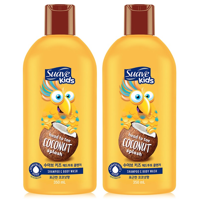 Suave Kids Head to Toe All-in-One Cleanser 350ml 2pcs Paraben-free,