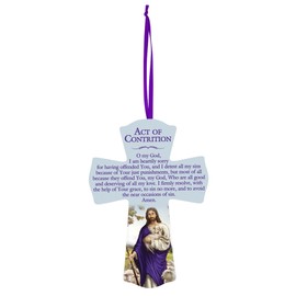 Reconciliation Cross Act of Contrition Hanging Wall Cross, 6 Inch