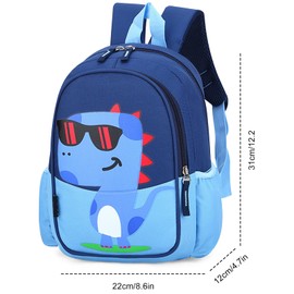 Wffeila Children's Backpack Boys Backpack Nursery Children's Backpack 1-5 Years Durable Adjustable Nursery Baby Book Bags Boys Girls Book Backpack, blue
