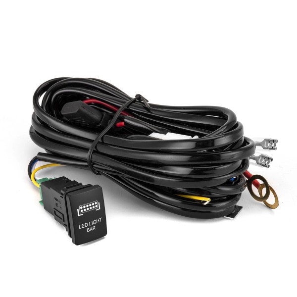 DYSO 16AWG LED Light Bar Wiring Harness Push Button Switch