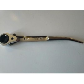 BBI LTD Flat Scaffold Spanner/Ratchet Podger 19 & 21 Double Action Steel Spanner 12" Long Tail