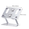 Mobestech 17.3 Inch Aluminum Alloy Dual Fan Cooling Pad Laptop