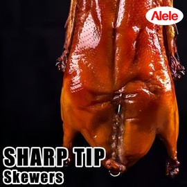 6Inch Turkey Pins,Alele Poultry Lacers Stainless Steel Skewers for Trussing Turkey and Poultry (12p)