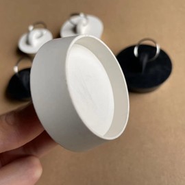 Meiyea Rubber Water Blocking Sink Plug,With Different Size Drain Plug With Hanging Ring,Suitable For Kitchen,Bathroom,Bathtub,Bathroom Sink-Black-(46-51mm)