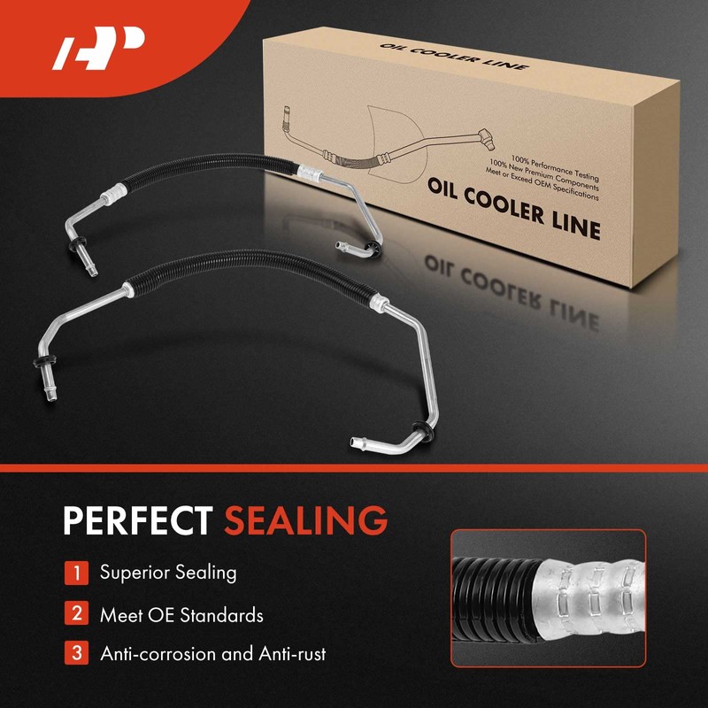 A-Premium Automatic Transmission Oil Cooler Line Hose Assembly Compatible with