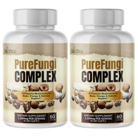 Pelican Vitamins PureFungi Complex- Brain & Immune Support- 2 Bottles- 120 Capsules