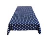 Backdrop King Inc, Square Polka Dot Poly Cotton Tablecloth. (White