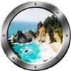 Ocean Scene Wall Decal Nature View Porthole Peel and Stick