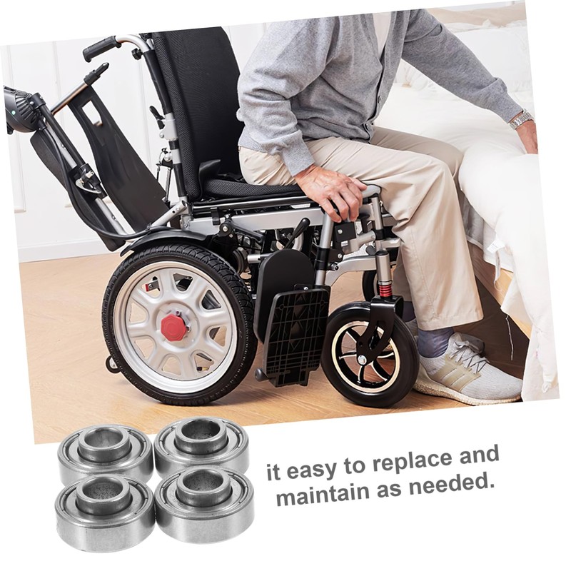 KOMBIUDA 4pcs Wheelchair Caster Wheel Bearings 608zz Small Ball Bearings