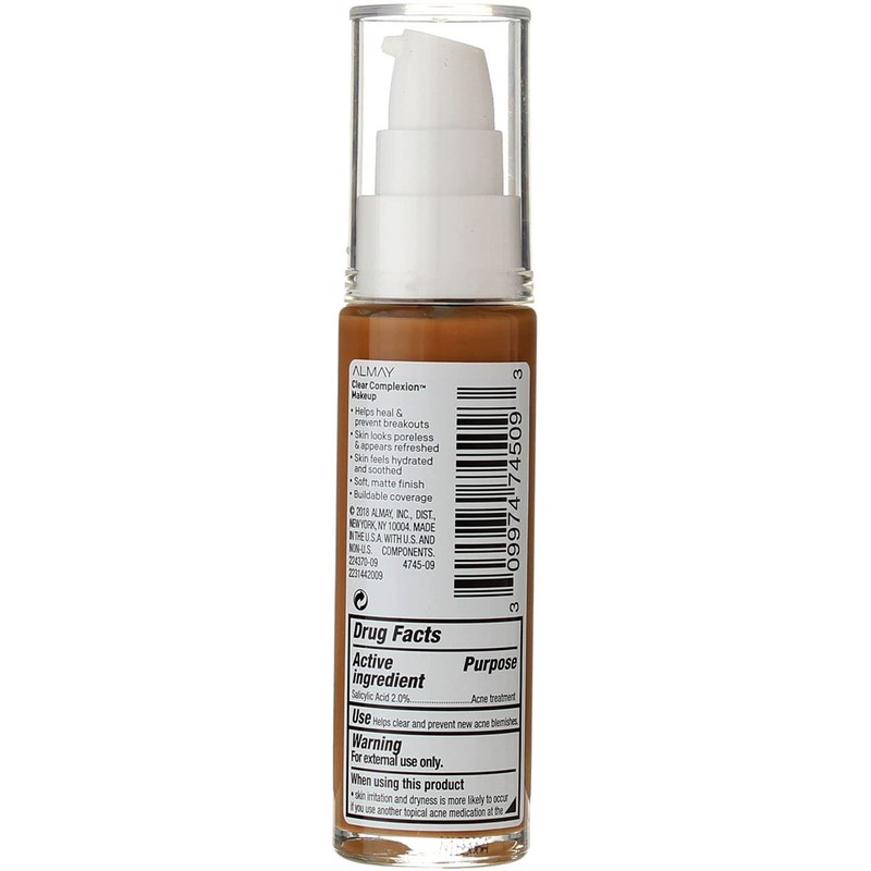 Almay Clear Complexion Make Myself Clear Foundation Makeup, Caramel 800,