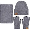 Set de Bufanda, Gorro y Guantes Invierno Unisex para Hombre