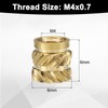 sourcing map 100pcs M4 Threaded Inserts Brass Heat Set Insert