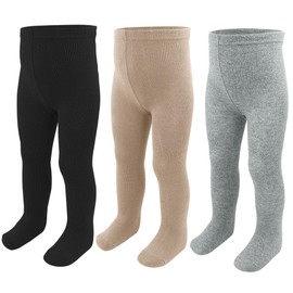 ZERULETS Baby Tights Children's Tights for Girls Boys Cotton Children's Tights 3 Pairs Crawling Tights Stockings Leggings 0-24 Months, WKG