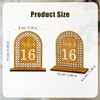 20pcs Wooden Table Numbers, Rattan Arch Table Numbers 1-20 Wedding Reception Table