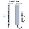 2pcs Dual Head Docking Station, 8 in 1 USB Hub,