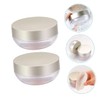 Mikinona 2pcs Portable Refillable Loose Powder Container Makeup Compact Case
