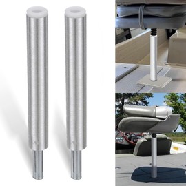 2PCS 3/4" Aluminum Marine Boat Seat Pedestal Post – 11" Lock-in Swivel Base Pole for Pontoon, Bass & Fishing Boats, Durable Corrosion-Resistant Seat Extension Post with Non-Threaded Steel Pin