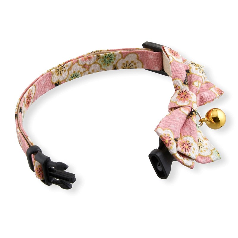 Hanami Bow Tie Cat Collar (Pastel Pink)