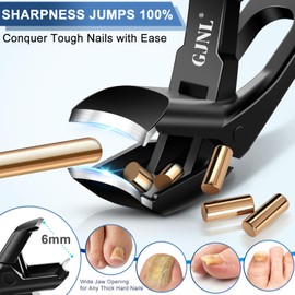 2024 Upgrade Angled Head Toe Nails Clippers, Wide Jaw Toenail Clippers for Thick Nails, Heavy Duty Nails Cutter Easier Trimming-Fingernail Clipper for Seniors