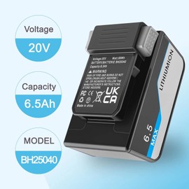 IBATTS 6.5Ah Vacuum Battery for All Hoover Onepwr:BH25040 BH15260PC BH15030 BH25030 BH53420V BH57005 BH12010 BH53310V BH53420PCE Evolve Pet/Hand Held/Spotless Go/Blade Cordless Vacuum Cleaner