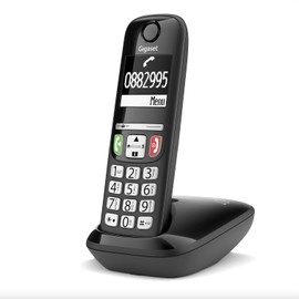 Gigaset E275 The New Cordless Phone with Big Buttons, Big Numbers and Strong Ringtones. Black, Italy