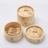 DEAUVIOR Bamboo Steamer Basket - Traditional Dumpling Steamer with Lid