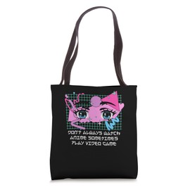 Watch Anime and Play Video Games Manga Gamer Tote Bag