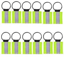 ZWxqysp 12 Piece Double-Sided Reflective Safety Keychains, High-Visibility Gear for Nighttime Outdoor Activities