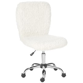 Urban Lifestyle Faux Fur Task Chair, White Shepra