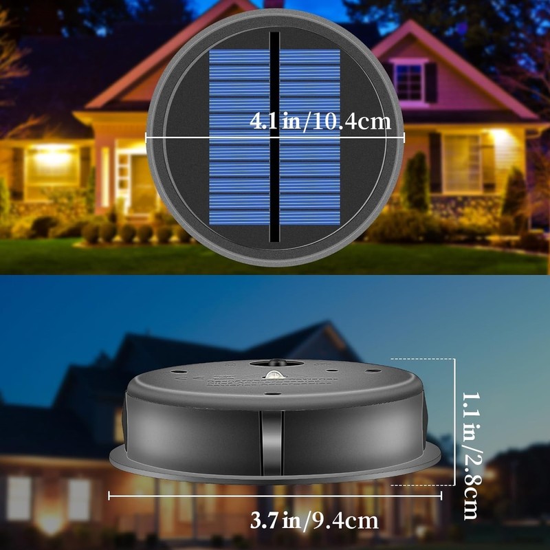 HELESIN Solar Lights Replacement Parts 10.4 cm, IP65 Waterproof Solar