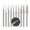 Luo ke 10 Pcs Cone Shape Diamond Burr Set -