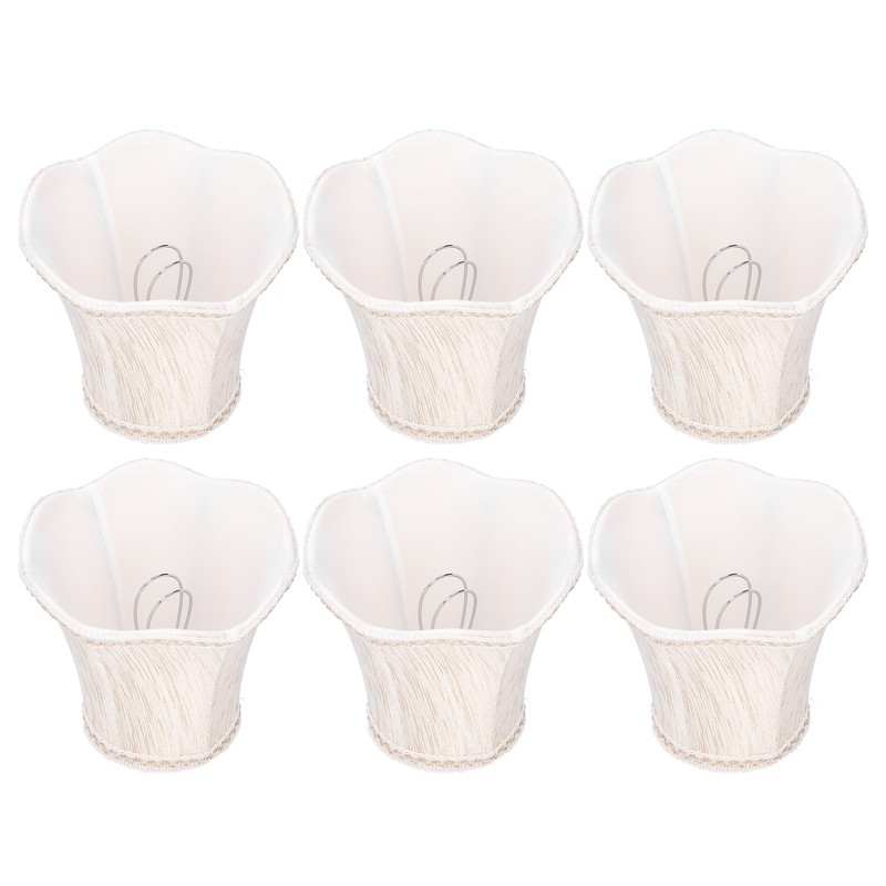 6Pcs European Style Lampshade Cloth Lamp Shade Chandelier Wall Light
