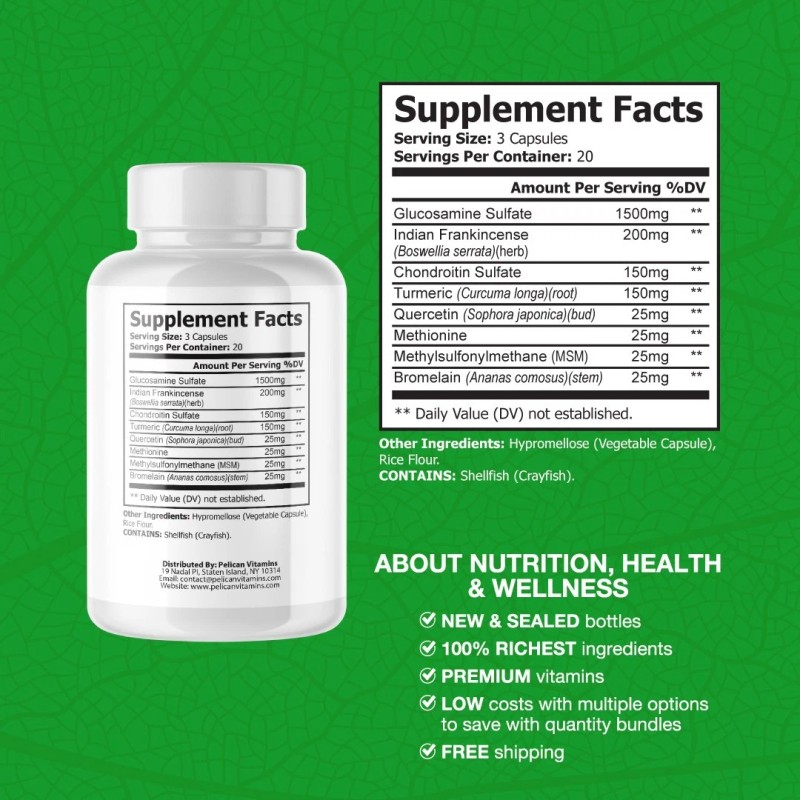 Pelican Vitamins Snail Complex- Joint & Mobility Health Support- 60