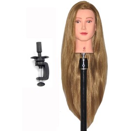 Bellrino 30 " (Long and thick) Cosmetology Mannequin Manikin Training Head with Synthetic Fiber with Table Clamp Holder (RITA+NEW)