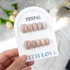 TENPAL Aurora Cat Eye Press on Nails Short Square Handmade