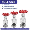 2" NPT Stainless Steel Gate Valve, Heavy Duty Female x